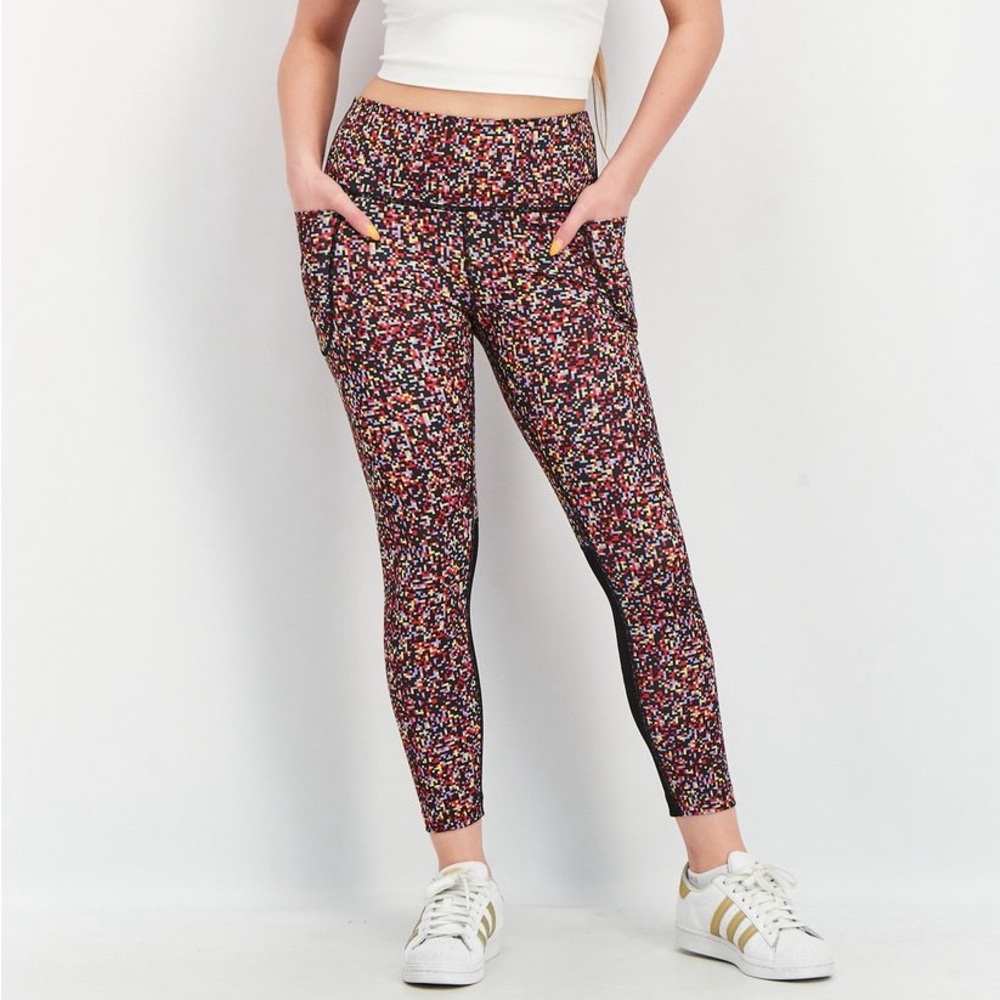 New/New Balance Women’s Sportswear Fit Training Leggings, Multicolored, Sz M